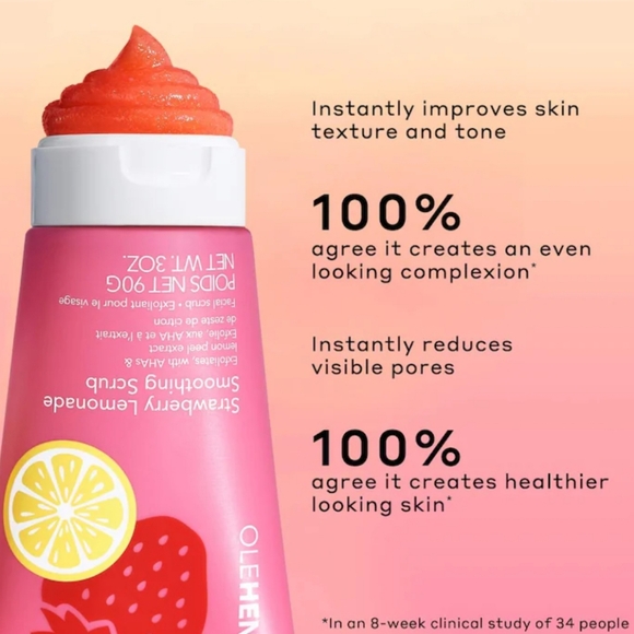 SALE 🆕Ole Henriksen Strawberry Lemonade Soothing Facial Scrub 90g A1 - Picture 3 of 5